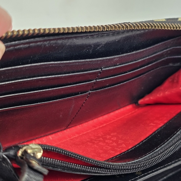 Kate Spade Black and Cream Print Zip Around Continental Wallet/Clutch CC Slots - Picture 15 of 15